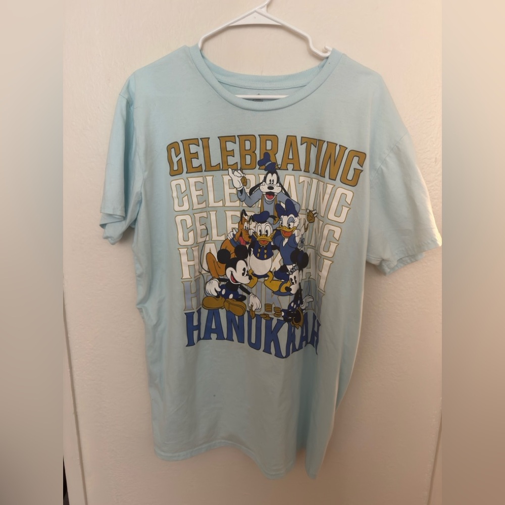 DISNEY MICKEY & FRIENDS HANUKKAH Adult Tee Shirt DISNEY PARK  Size XXL